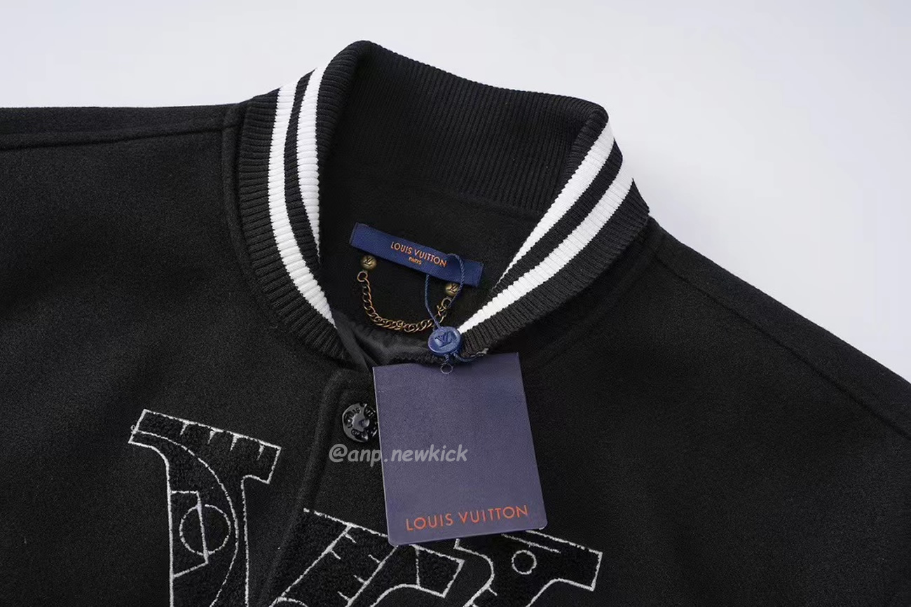 Louis Vuitton X Nba Leather Basketball Jacket Black (5) - newkick.org